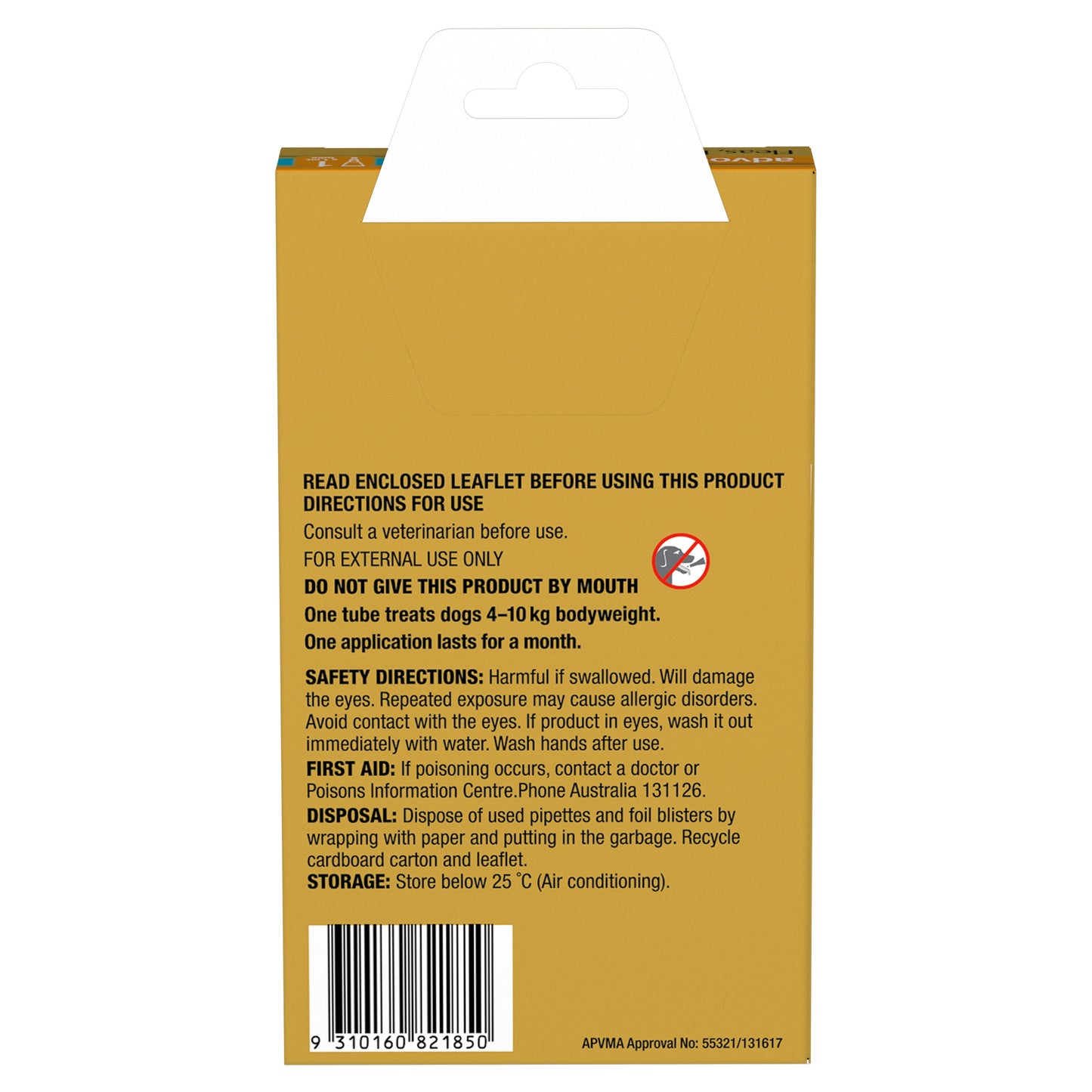 Advocate Aqua Spot-On Flea & Worming Treatment 4-10kg Dog