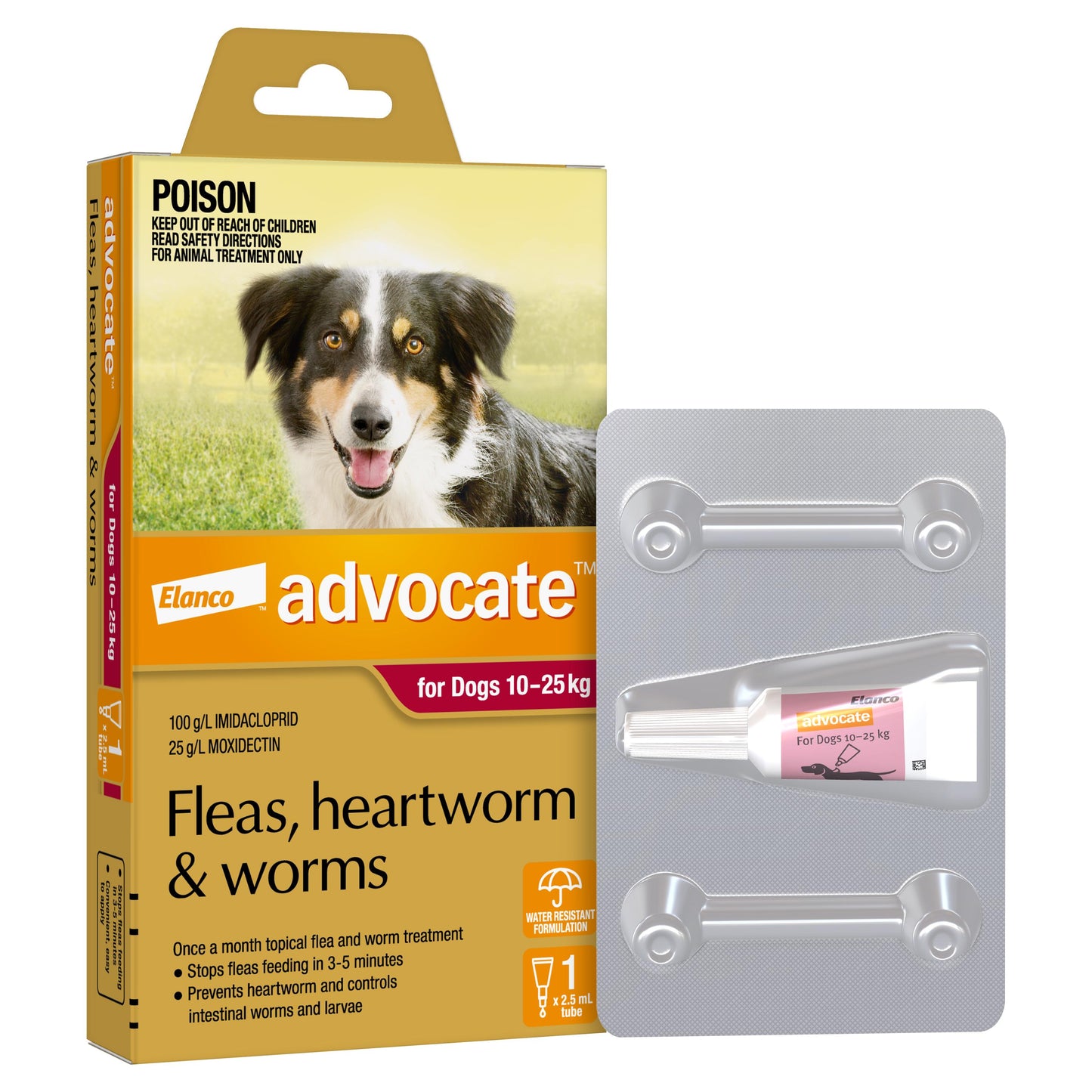 Advocate Flea & Worming Treatment 10-25kg Dog