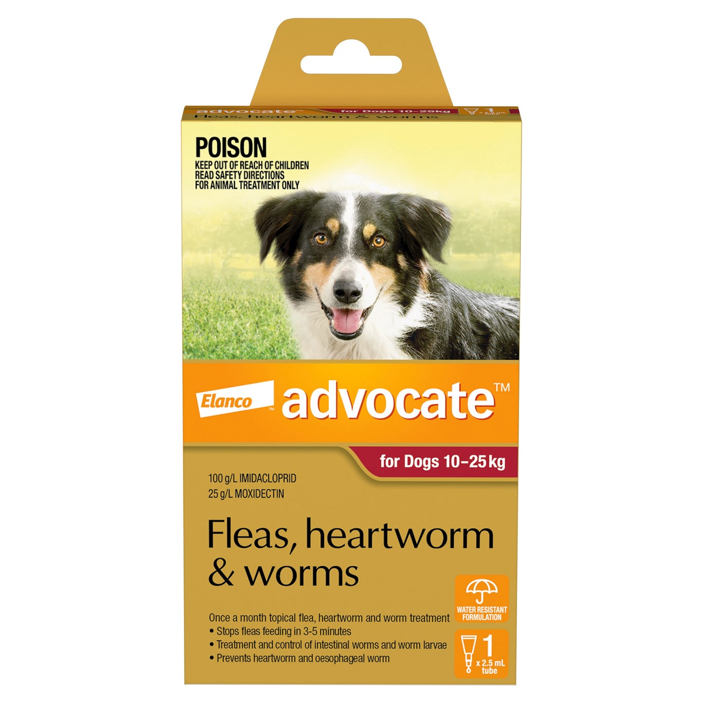 Advocate Red Spot-On Flea & Worming Treatment 10-25kg Dog