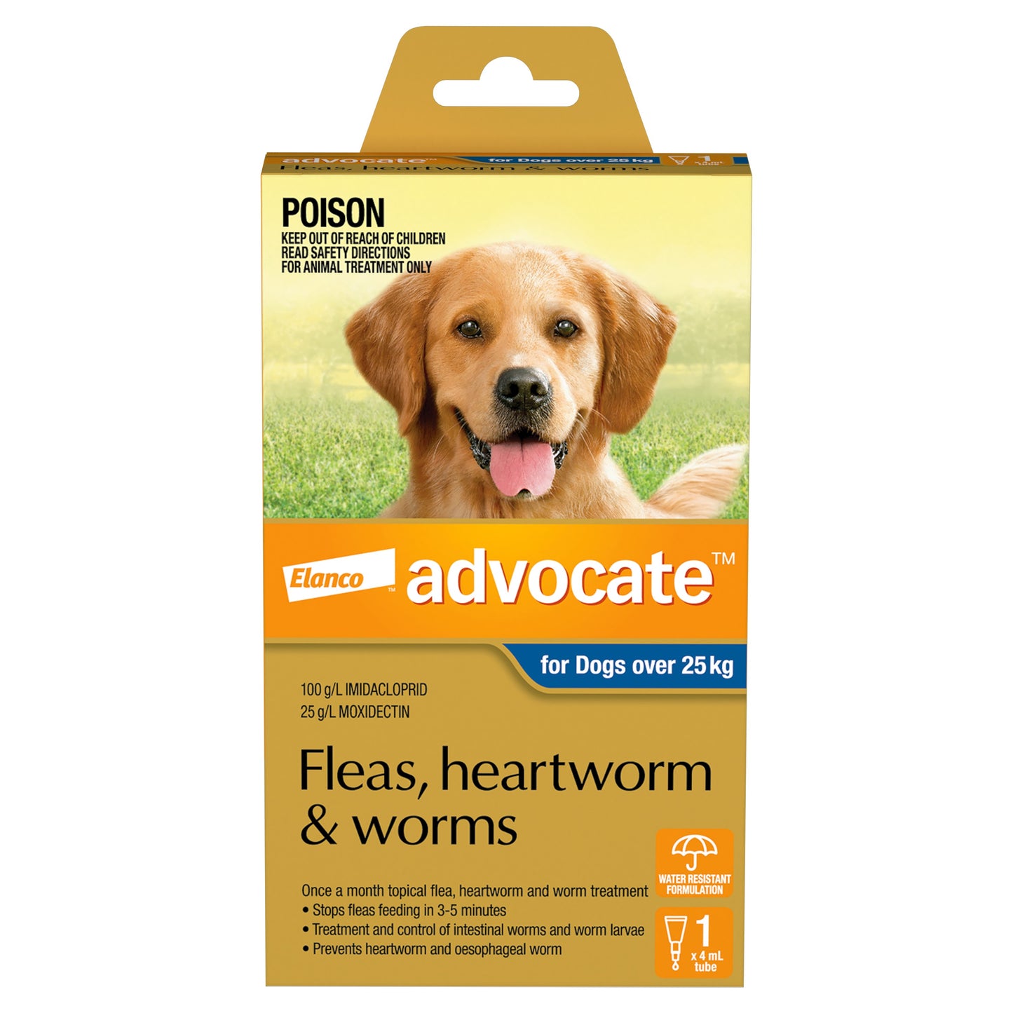 Advocate Blue Spot-On Flea & Worming Treatment 25kg+ Dog