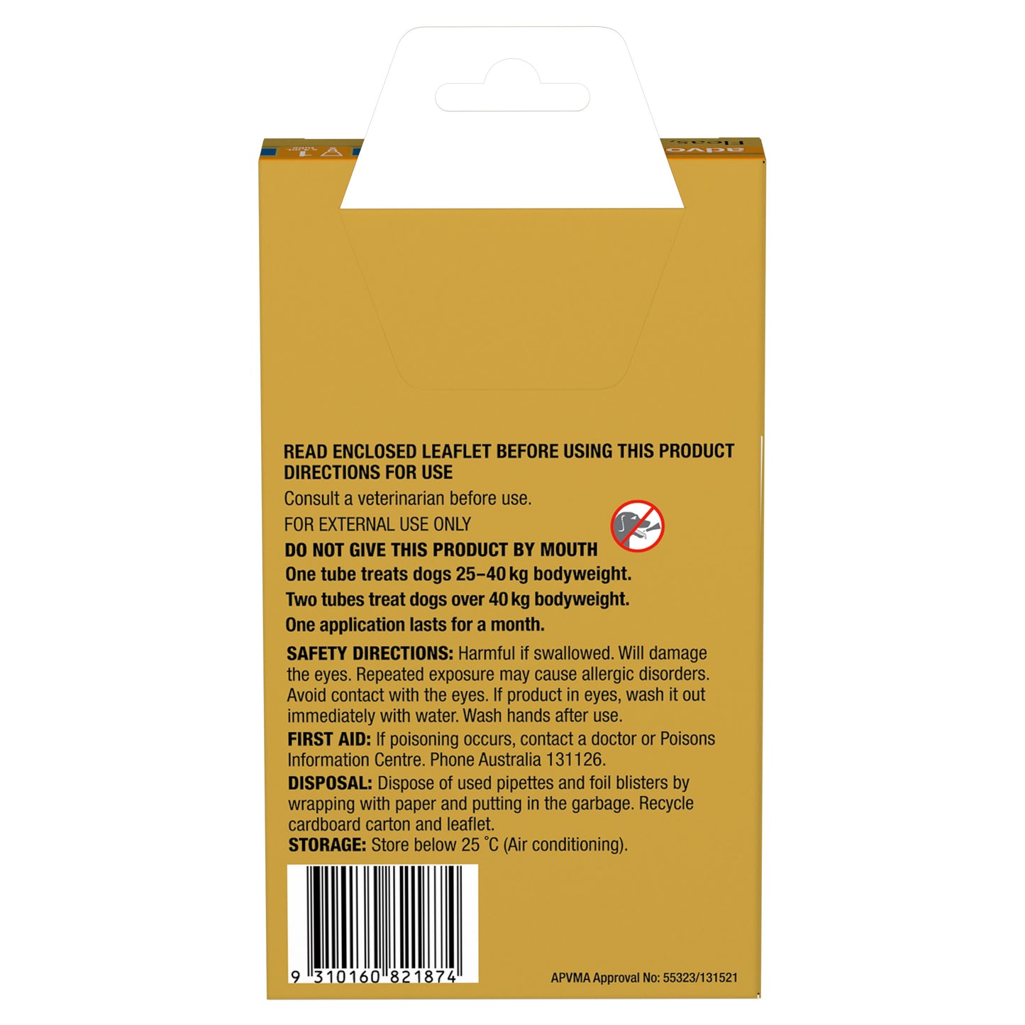 Advocate Blue Spot-On Flea & Worming Treatment 25kg+ Dog
