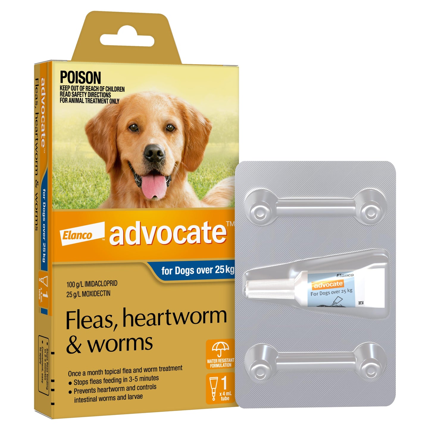 Advocate Flea & Worming Treatment 25kg+ Dog