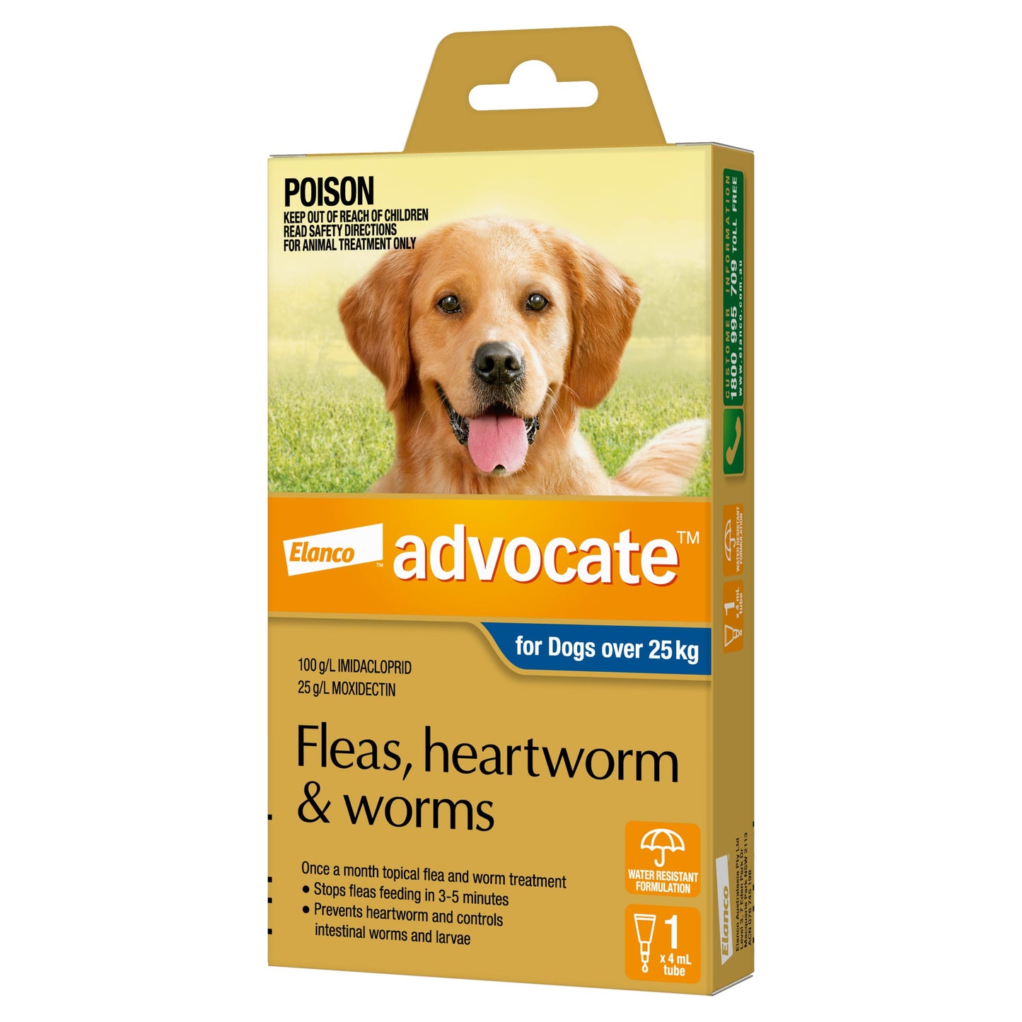 Advocate Flea & Worming Treatment 25kg+ Dog