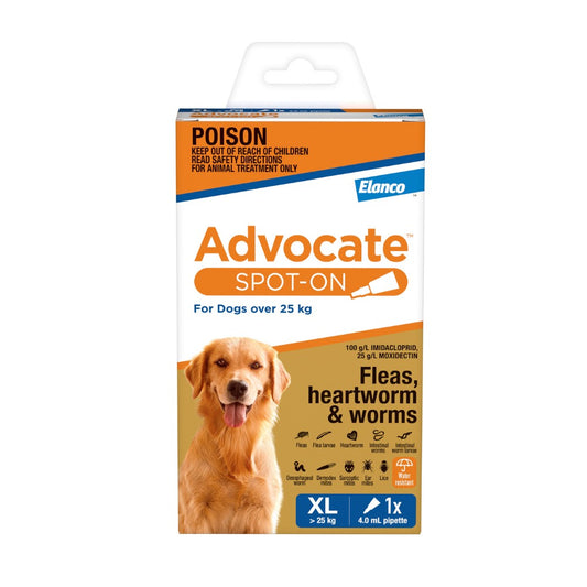 Advocate Extra Large Breed 25kg+ Flea & Worming Spot-On Dog Treatment