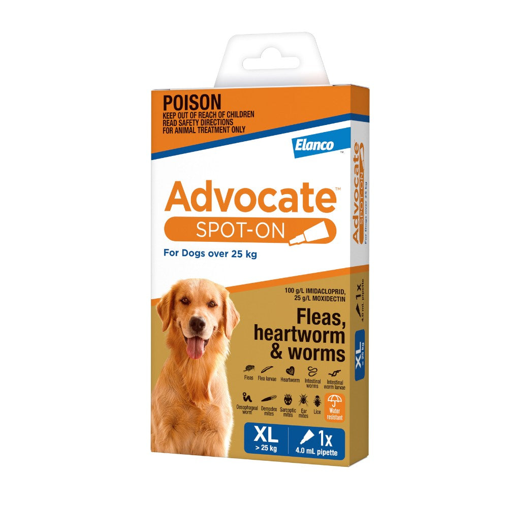 Advocate Extra Large Breed 25kg+ Flea & Worming Spot-On Dog Treatment