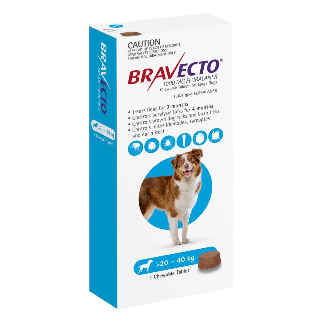 BRAVECTO Flea & Tick Chew Treatment 20-40Kg Dog