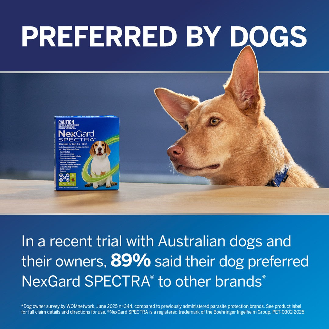 NexGard Spectra Large Breed 15.1-30kg Flea, Tick & Worming Dog Chews