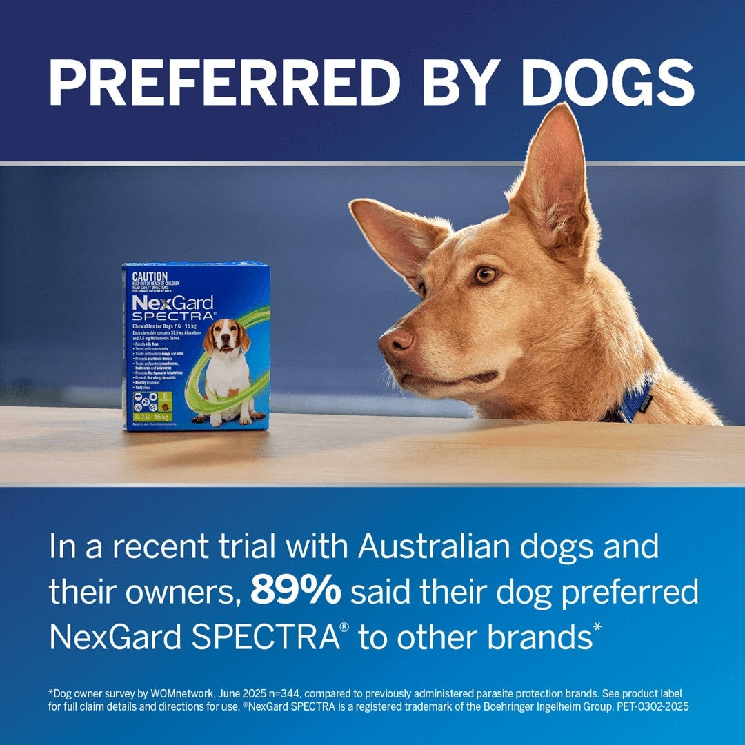 NexGard Spectra Extra Small Breed 1.35-3.5kg Flea, Tick & Worming Dog Chews