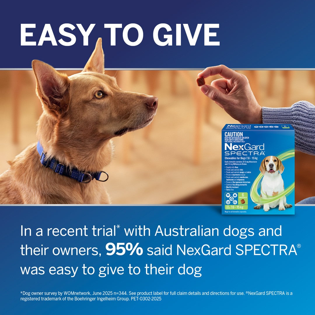 NexGard Spectra Large Breed 15.1-30kg Flea, Tick & Worming Dog Chews