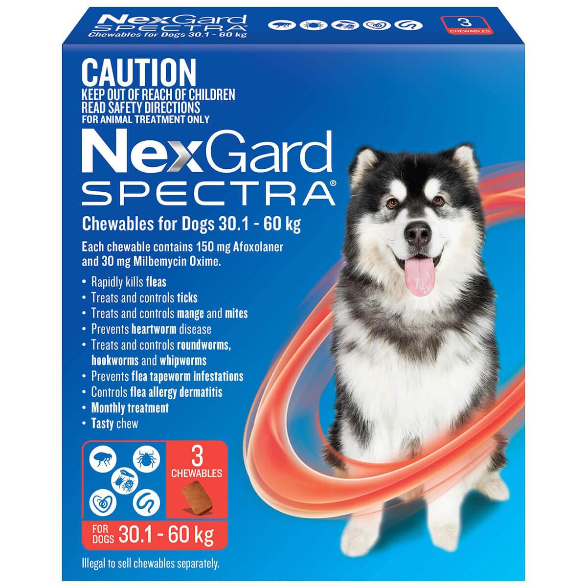 NexGard Spectra Chews For Very Large Dogs 30.1-60kg