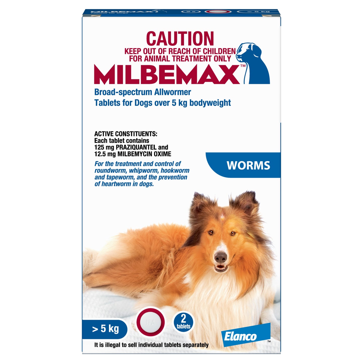 Milbemax Allwormer >5kg Dog 2 Pack