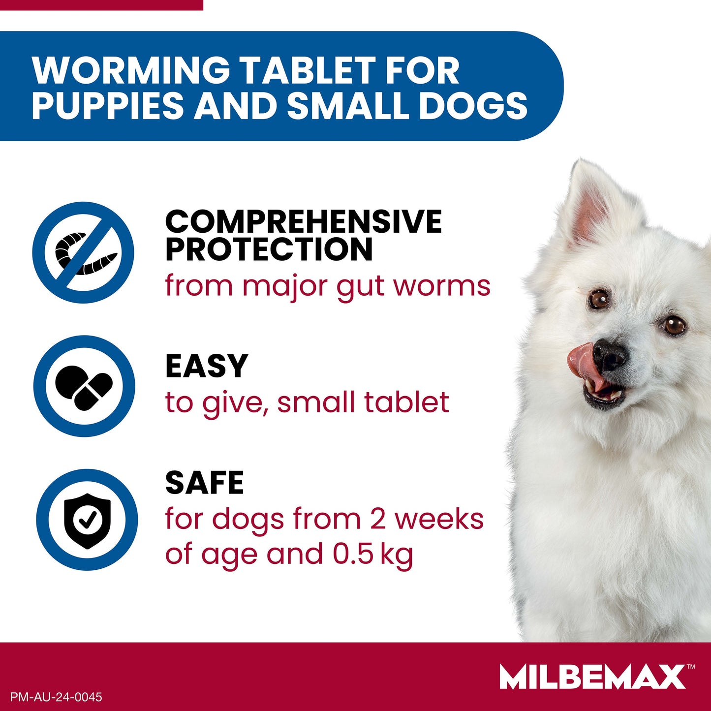 Milbemax Allwormer <5kg Dog 2pk