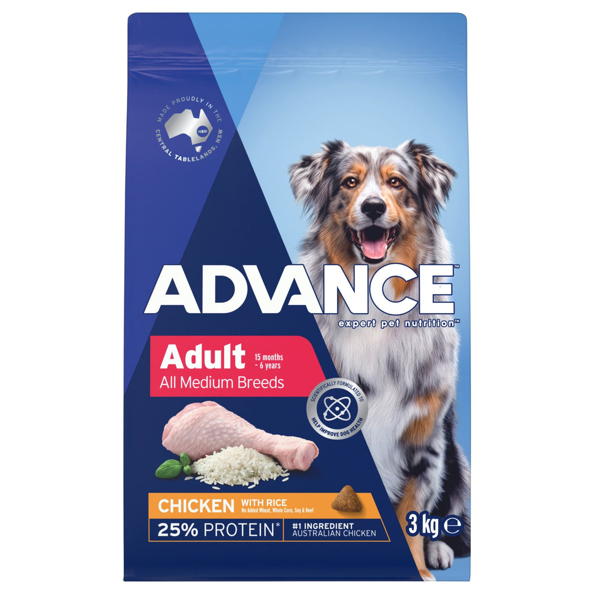 Advance Medium Breed Adult Chicken & Rice Dry Dog Food
