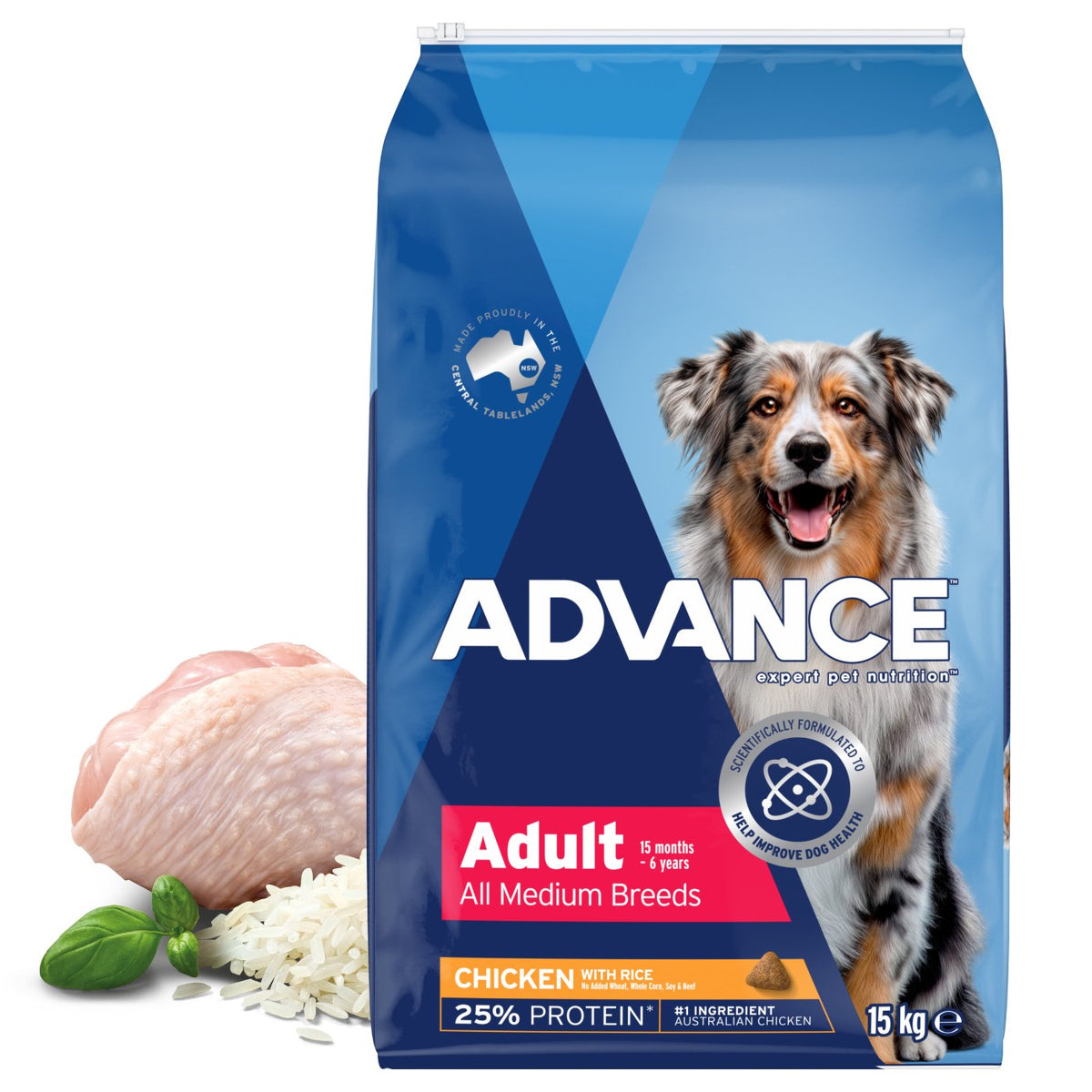Advance Medium Breed Adult Chicken & Rice Dry Dog Food