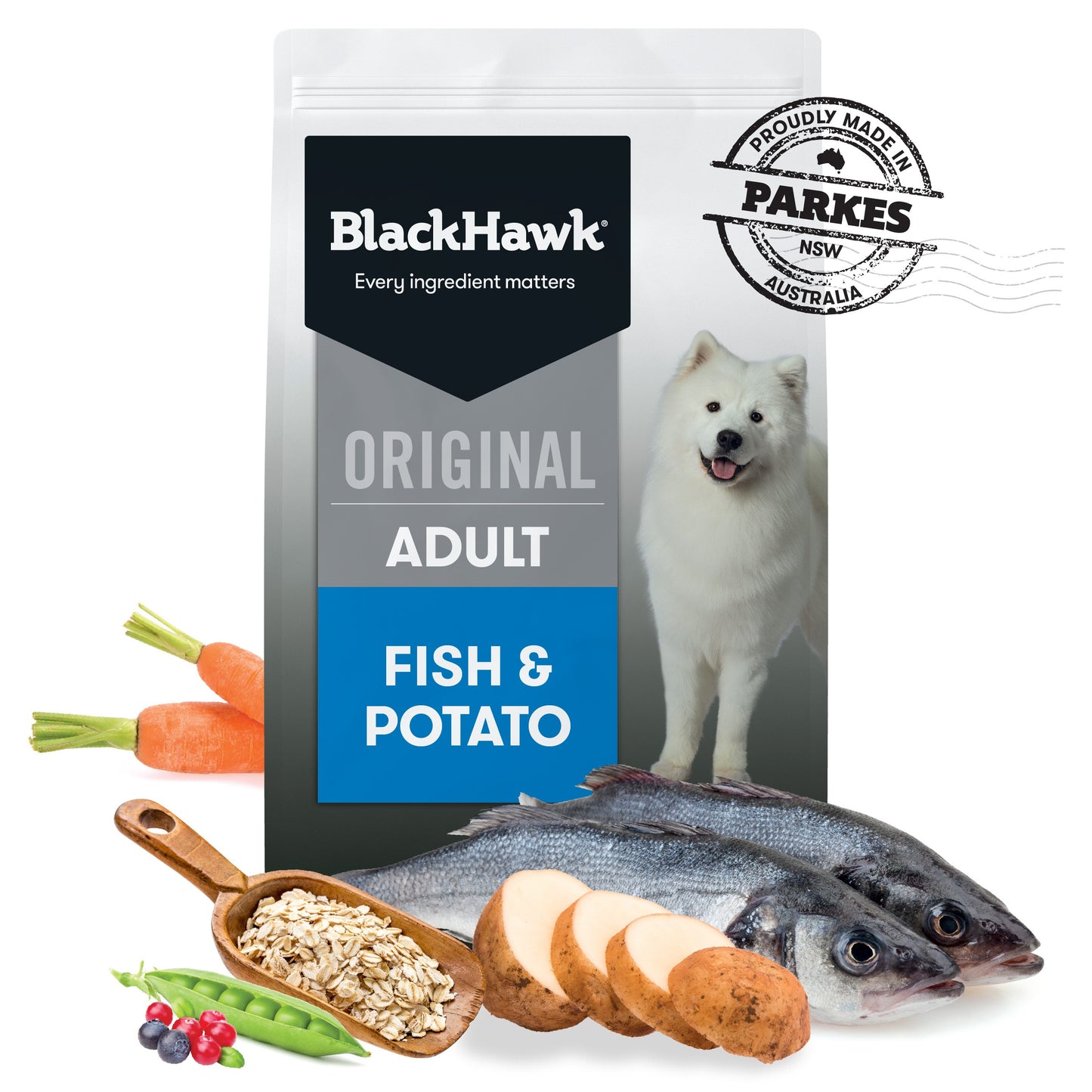 Black Hawk Original Fish & Potato Adult Dry Dog Food