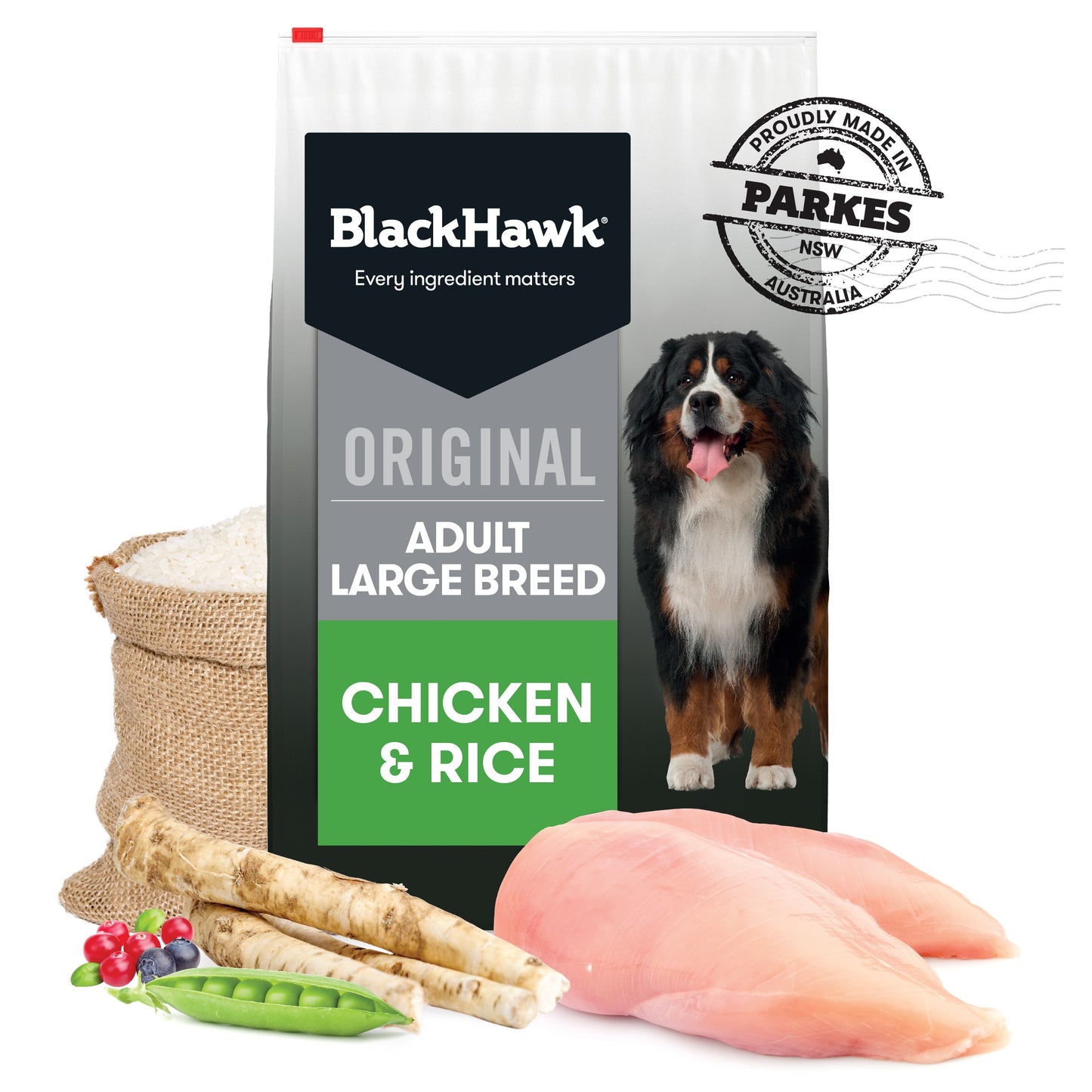 Black Hawk Large Breed Chicken & Rice Adult Dry Dog Food