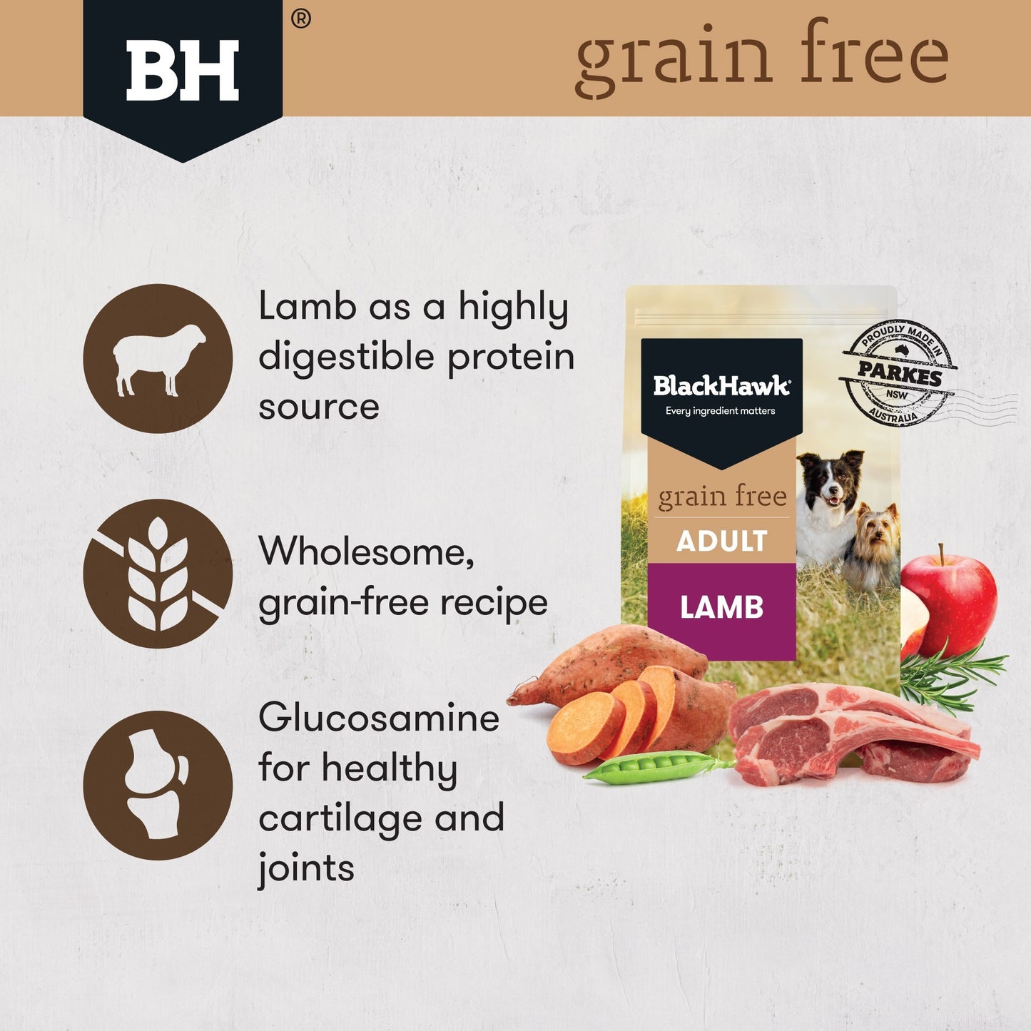 Black Hawk Grain Free Adult Lamb Dry Dog Food