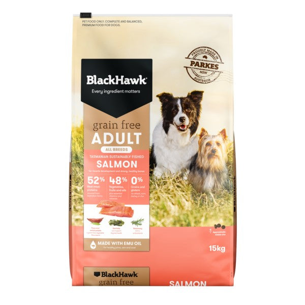 Black Hawk Grain Free Adult Salmon Dry Dog Food
