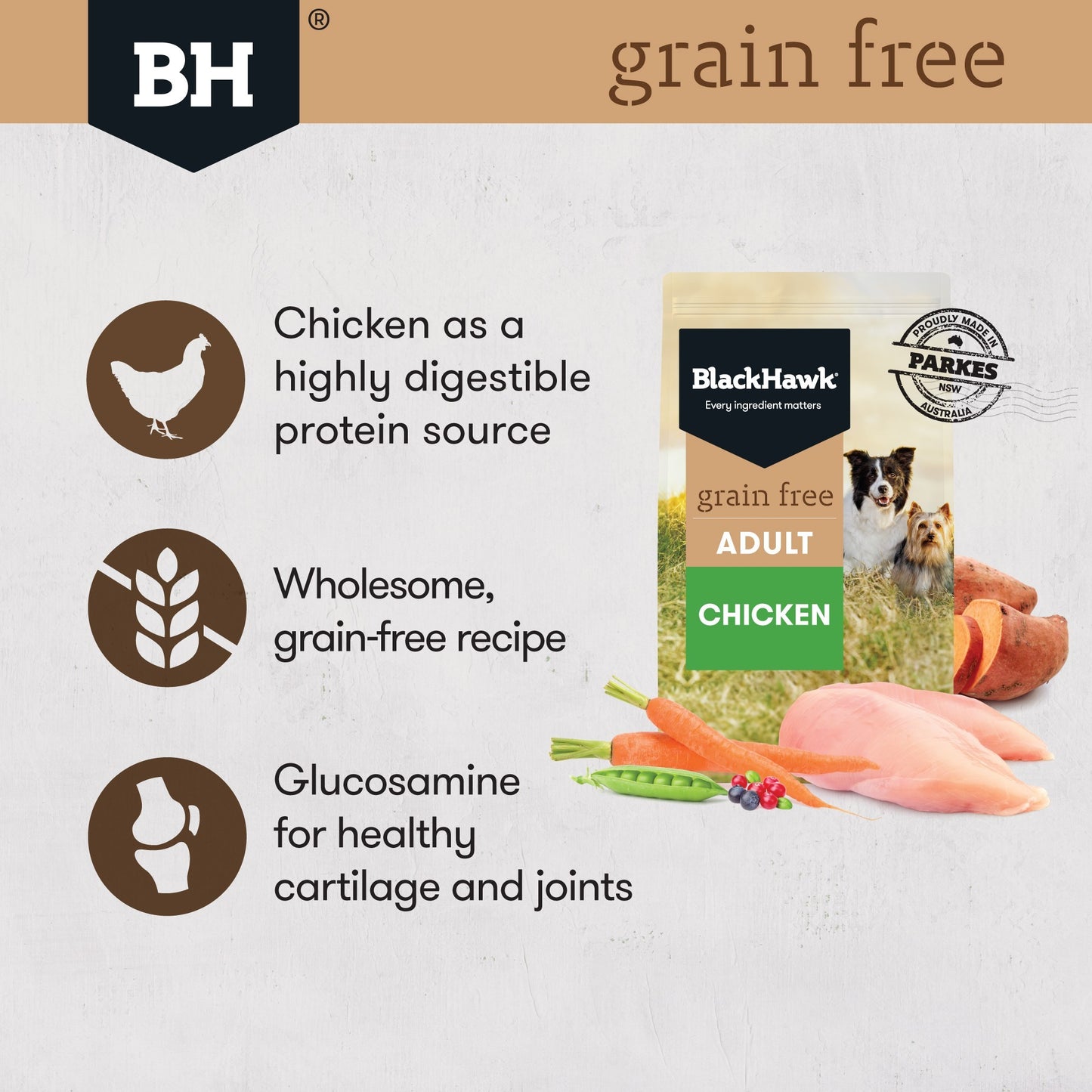 Black Hawk Grain Free Adult Chicken Dry Dog Food