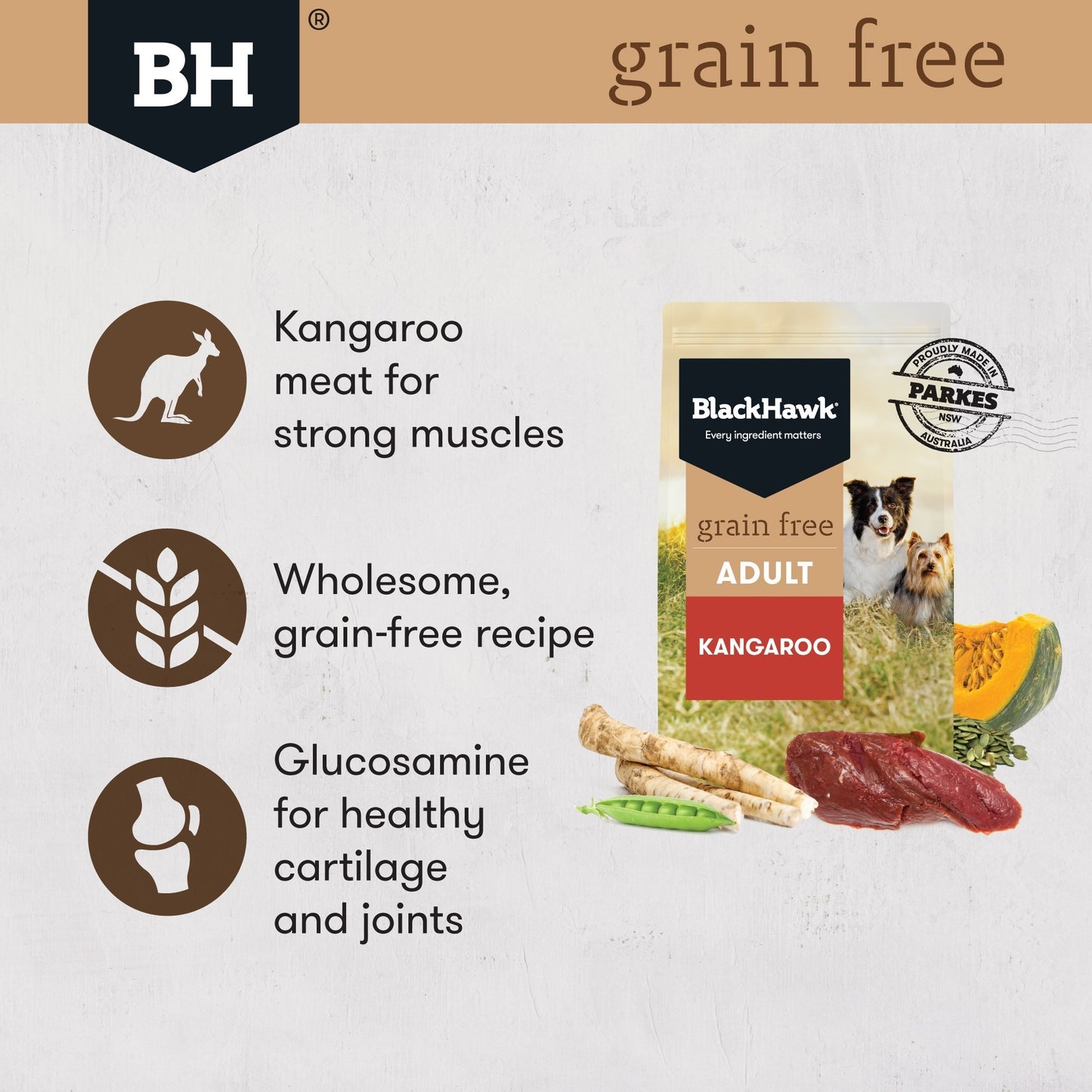 Black Hawk Grain Free Adult Kangaroo Dry Dog Food