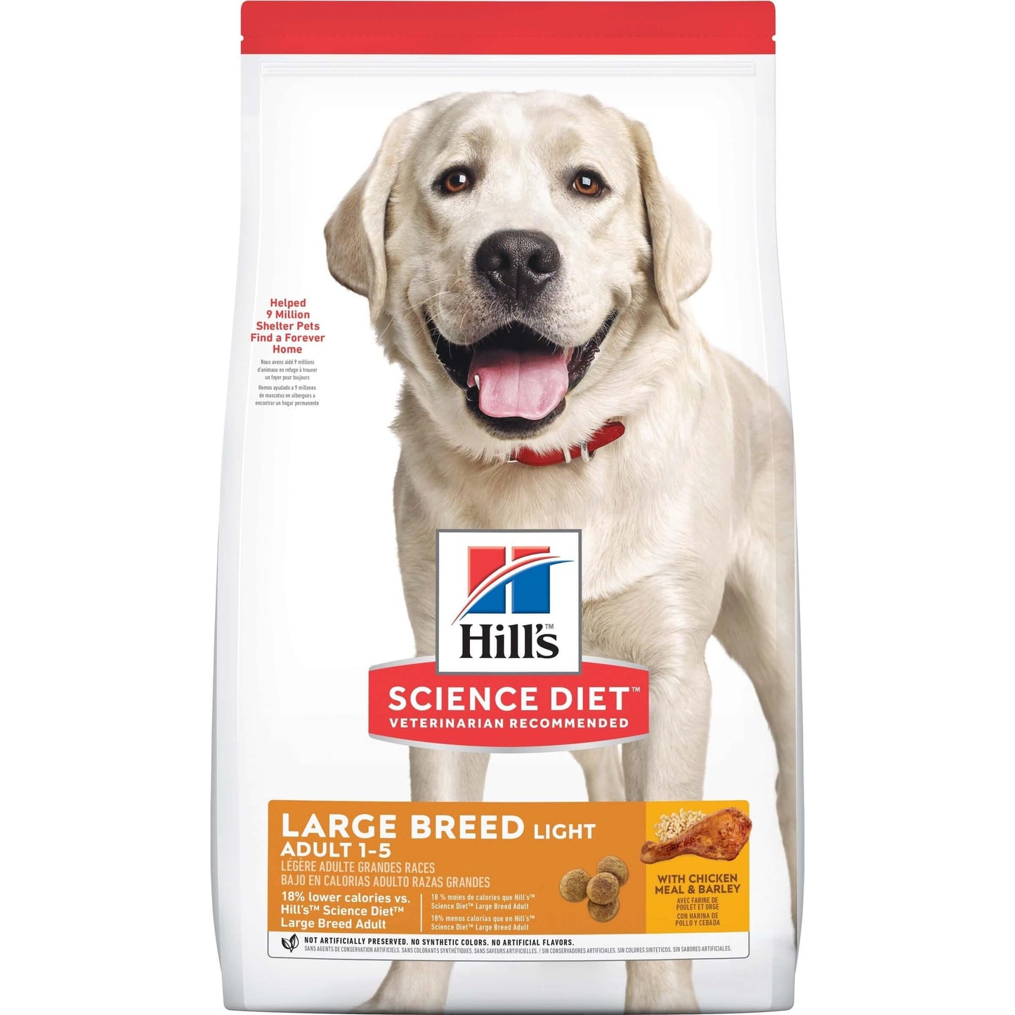 Hill's Science Diet Large Breed Light Adult Chicken Dry Dog Food 12kg