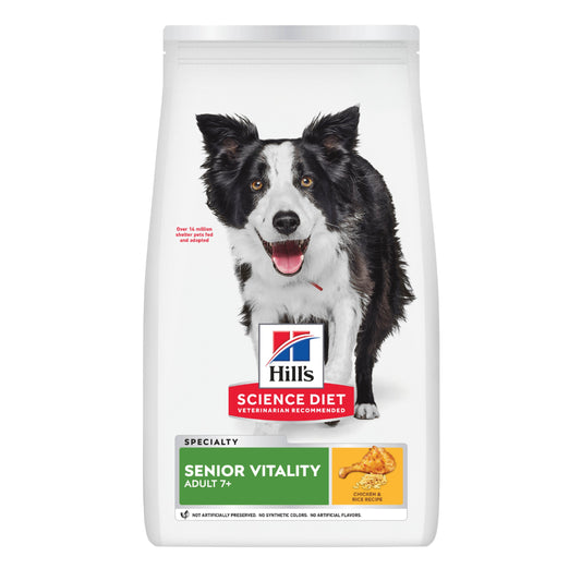 Hill's Science Diet Adult 7+ Senior Vitality Chicken Dry Dog Food
