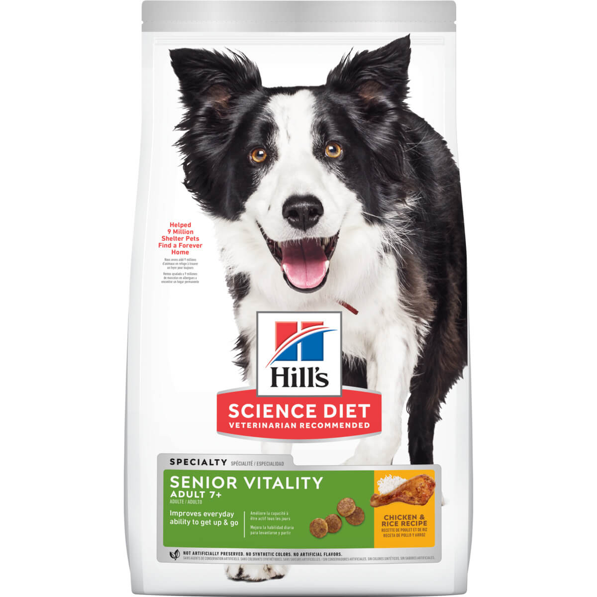 Hill's Science Diet Adult 7+ Senior Vitality Chicken Dry Dog Food