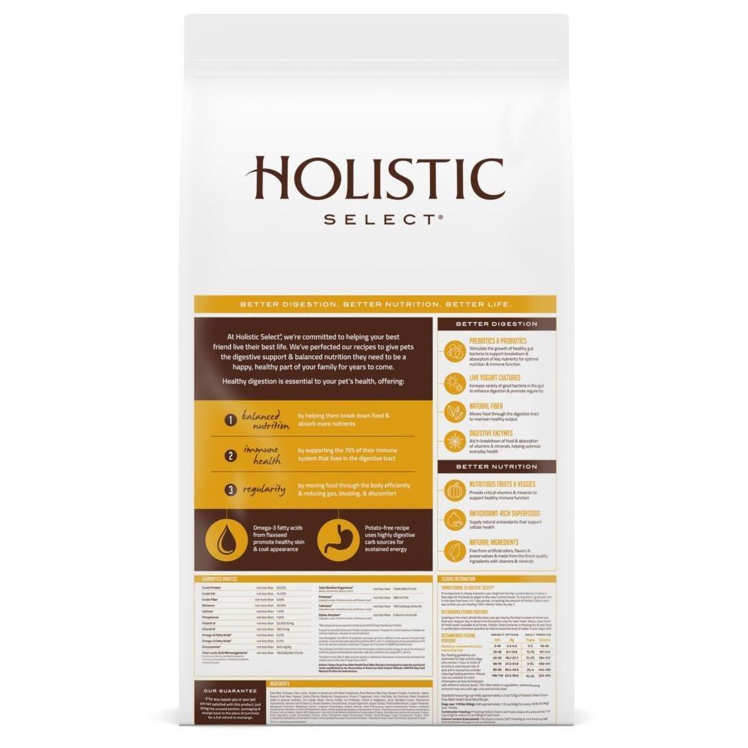 Holistic Select Grain Free Health Adult Duck Dry Dog Food