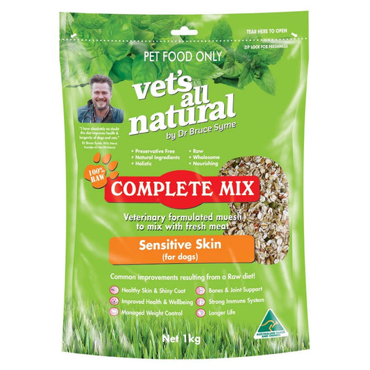 Vets All Natural Complete Mix Sensitive Skin Adult Cereal & Grain Dry Dog Food