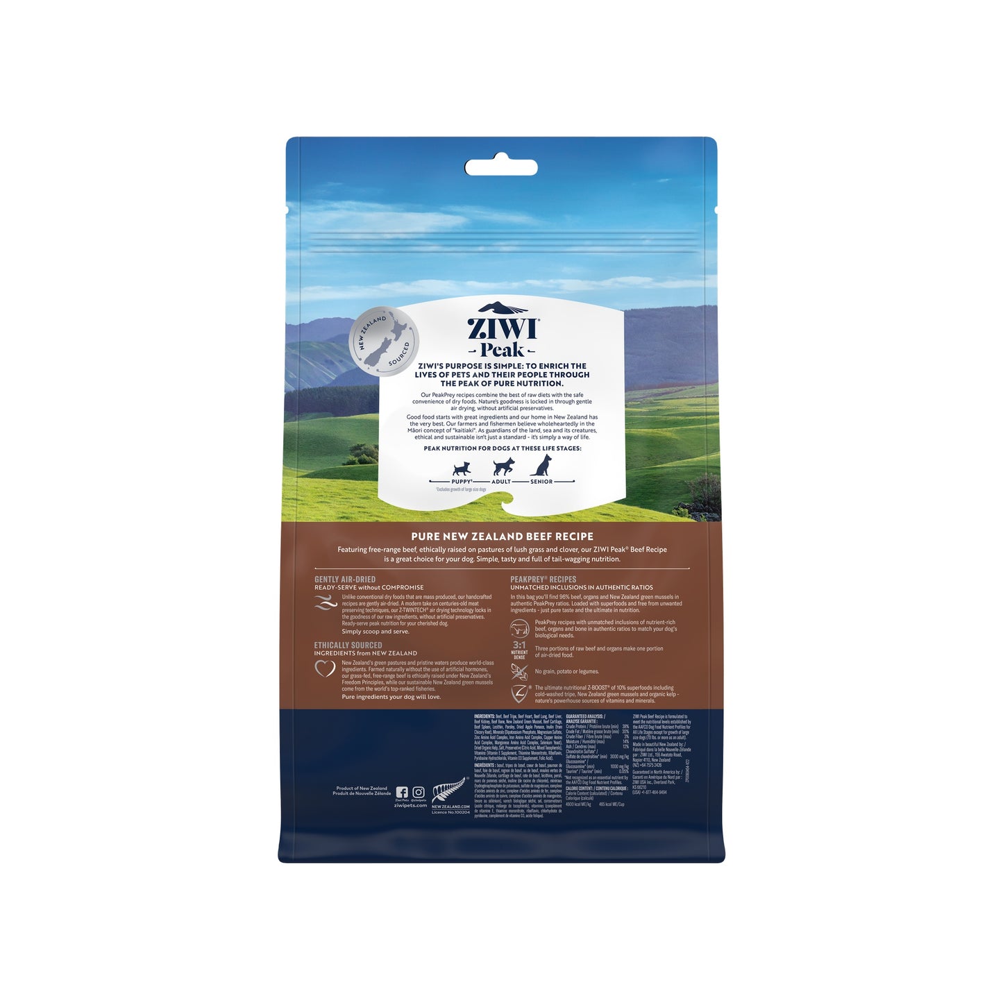Ziwi Peak Air Dried Beef Recipe Dry Dog Food