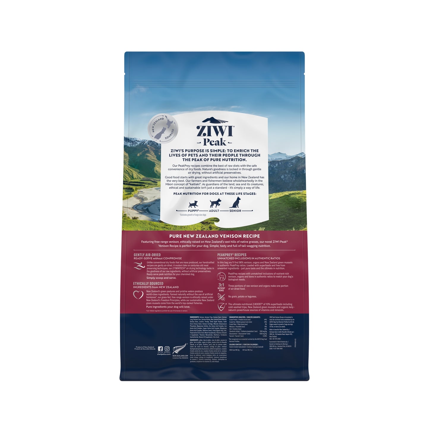 Ziwi Peak Air Dried Venison Recipe Dry Dog Food