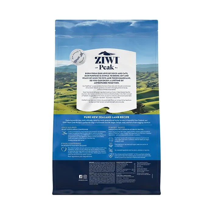 Ziwi Peak Air Dried Lamb Recipe Dry Dog Food