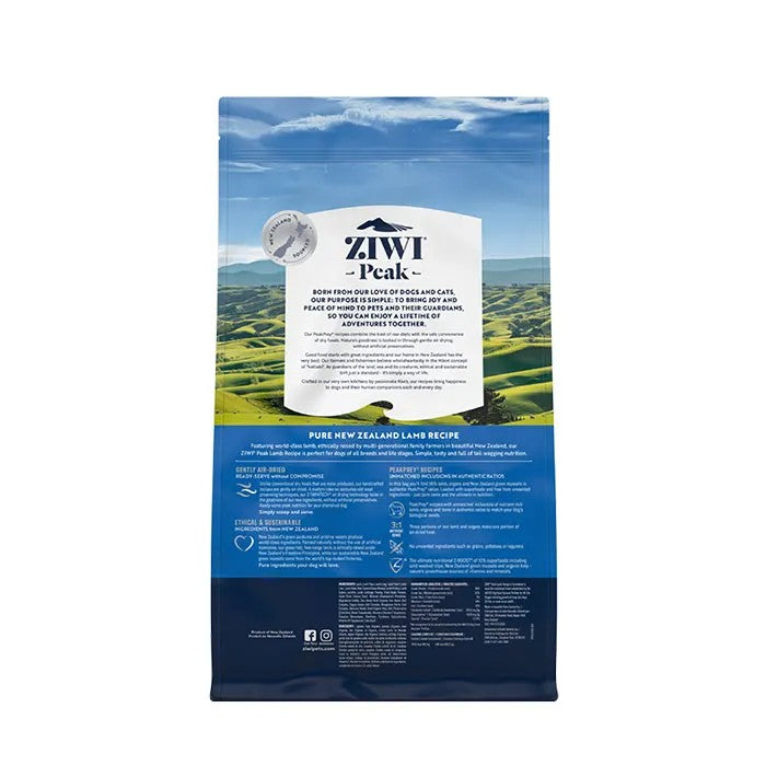 Ziwi Peak Air Dried Lamb Recipe Dry Dog Food