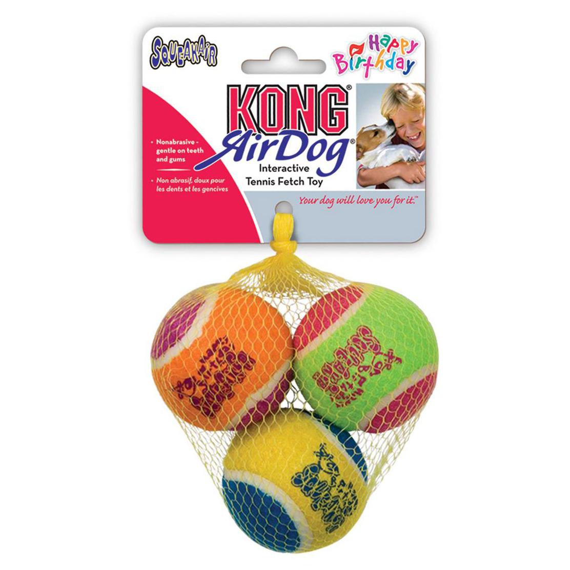KONG AirDog Squeaker Birthday Balls Dog Toy