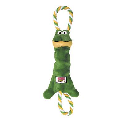 KONG Tugger Knots Frog Squeaky Dog Toy