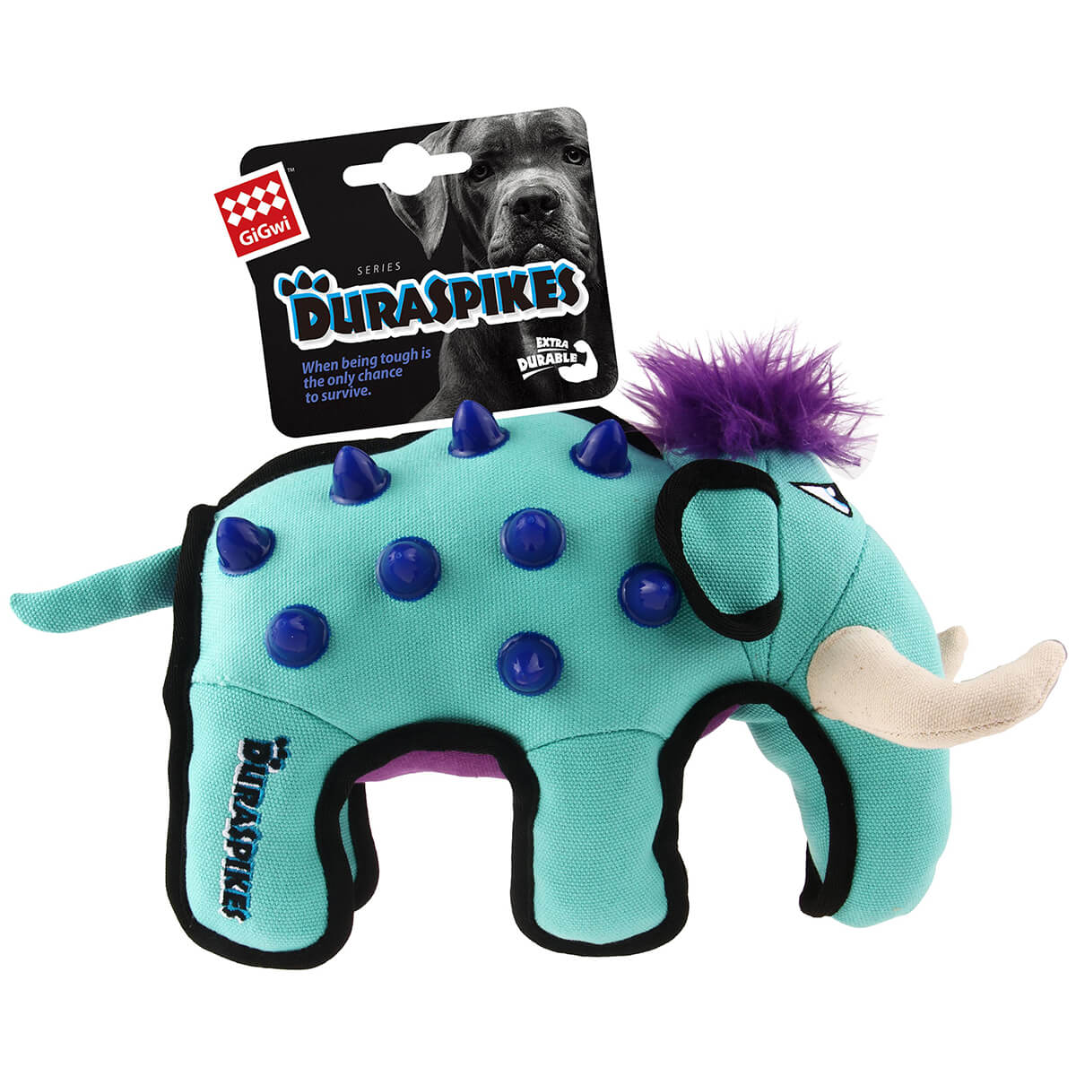 GiGwi Duraspikes Durable Elephant Dog Toy