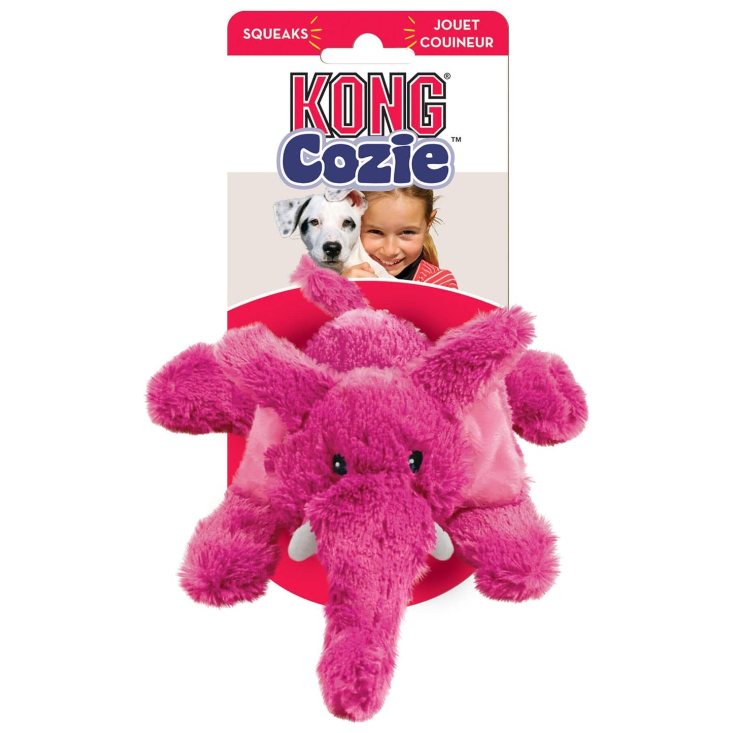 KONG Cozie Elmer Elephant Dog Toy