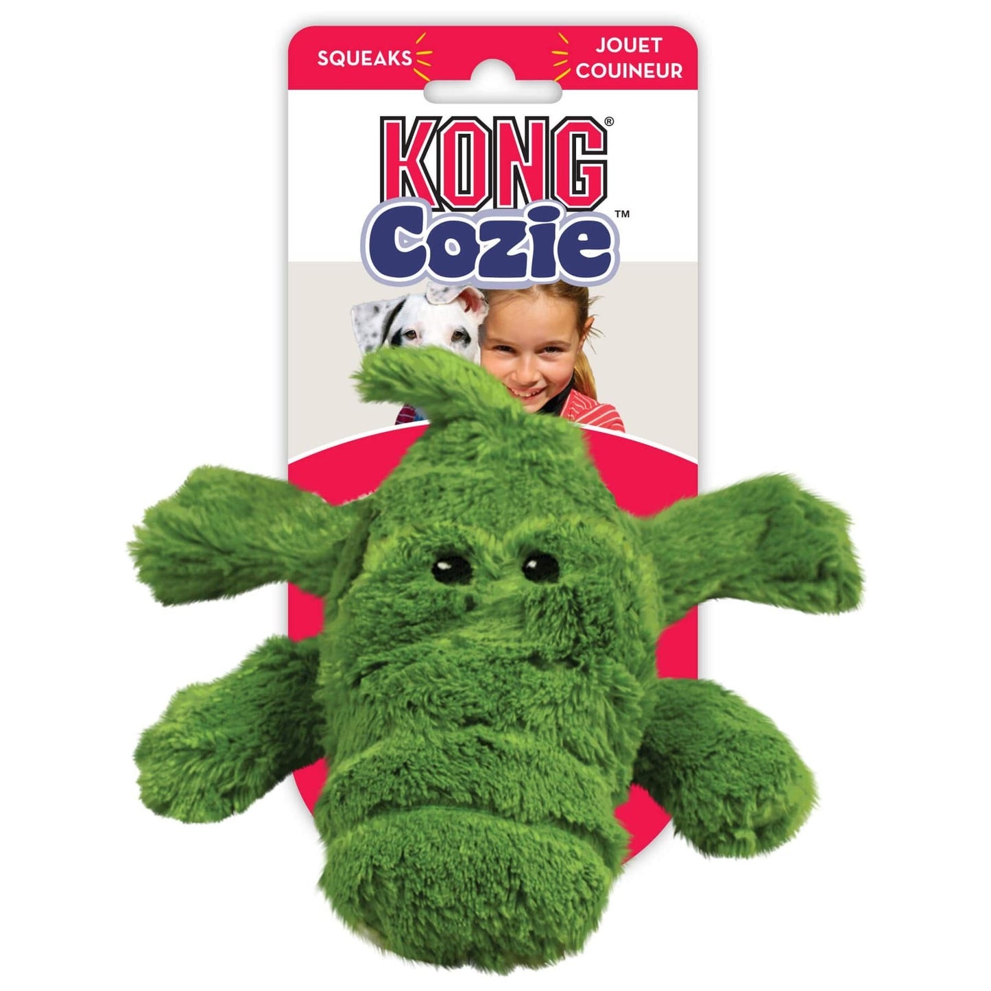 KONG Cozie Ali Alligator Dog Toy