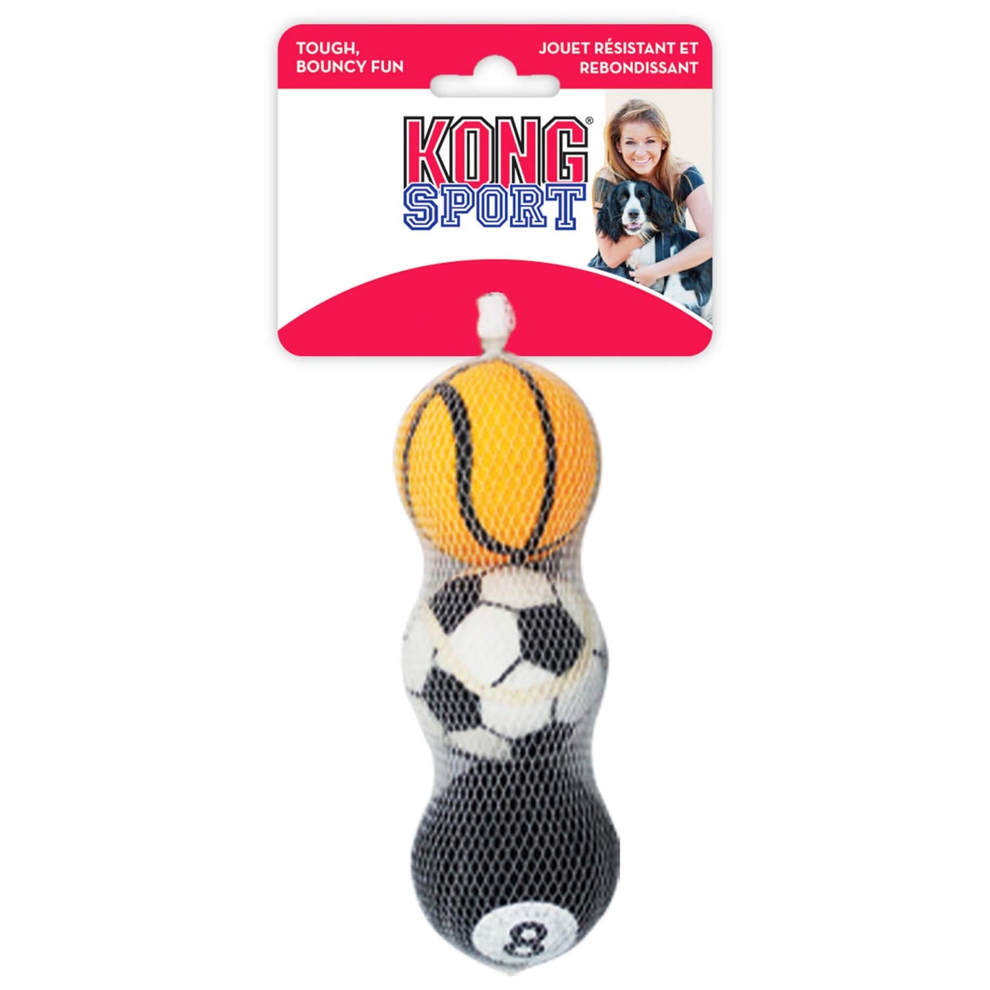 KONG Assorted Sports Balls Dog Toy 3pk