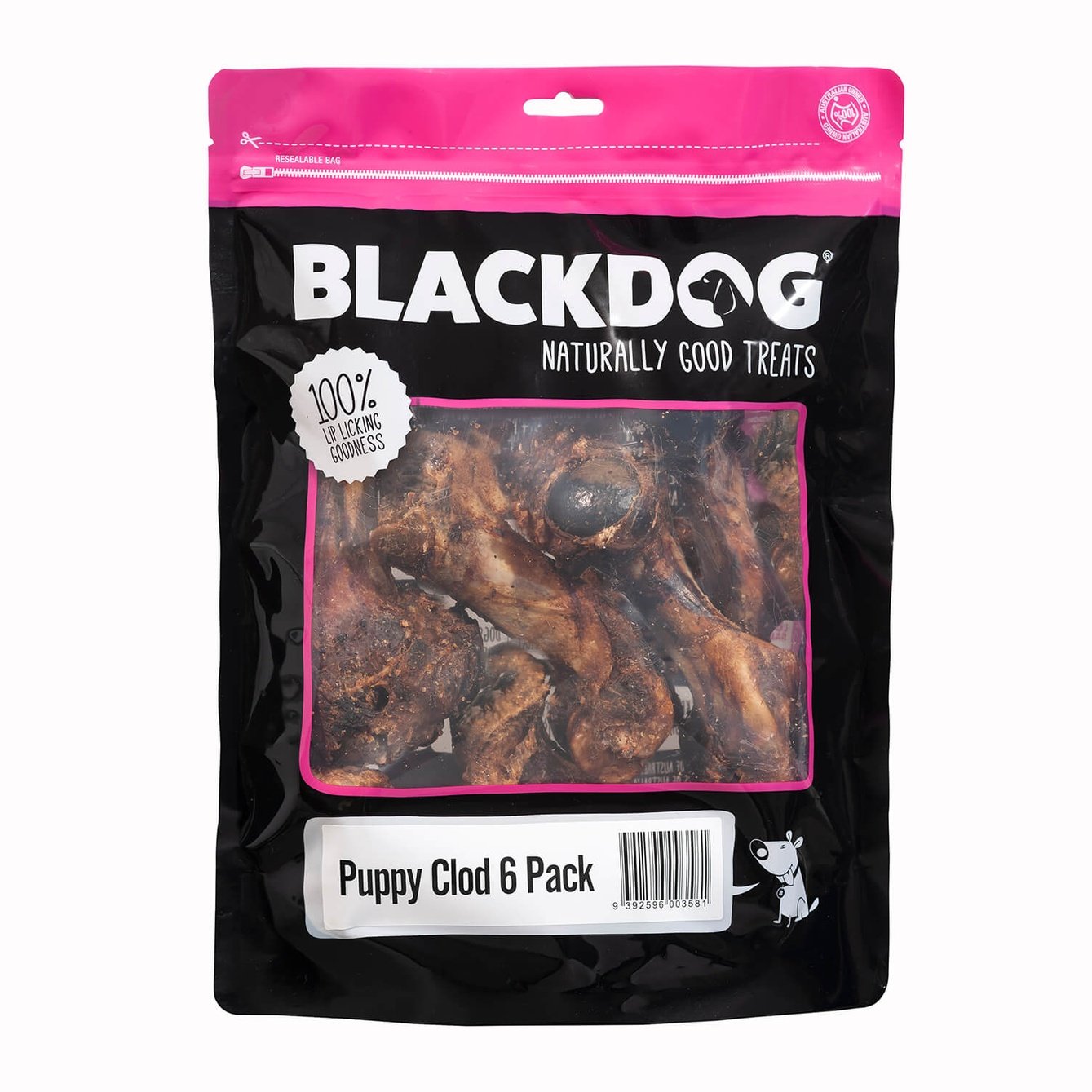 Blackdog Puppy Clod Dog Treat 6 Pack