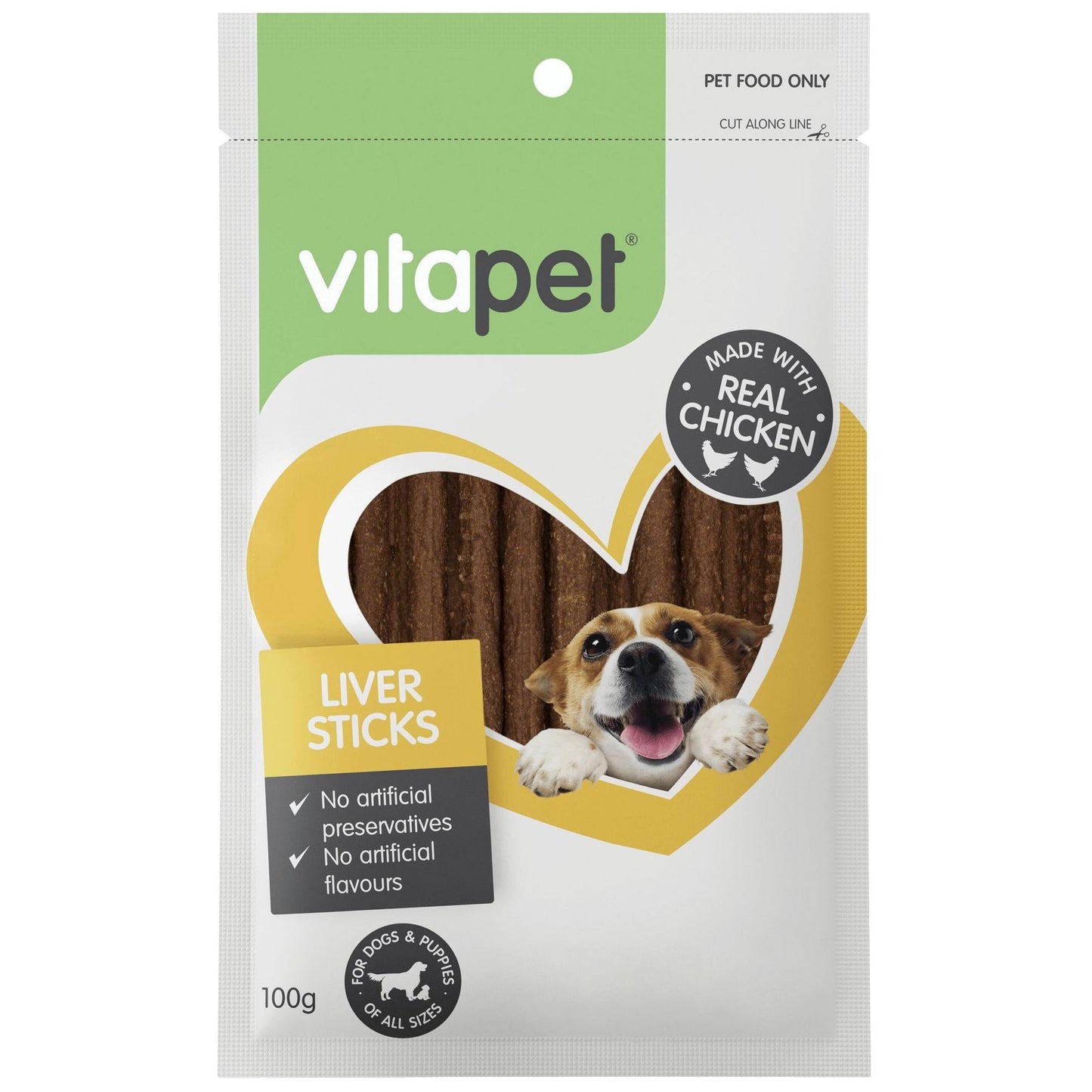 Vitapet Jerhigh Liver Sticks Dog Treats 100g