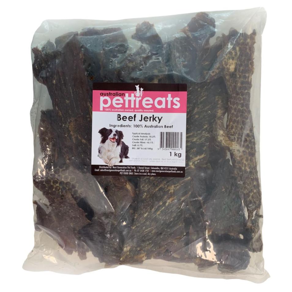 Australian Pet Treats Beef Jerky Dog Treats 1kg