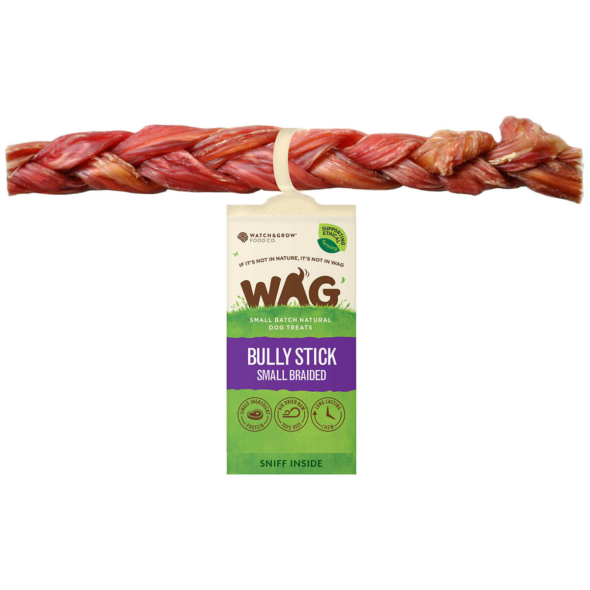 WAG Braided Bully Stick Dog Treat