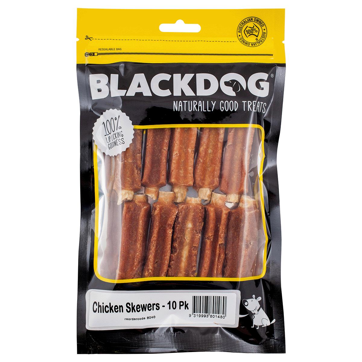 Black Dog Chicken Skewers Dog Treats