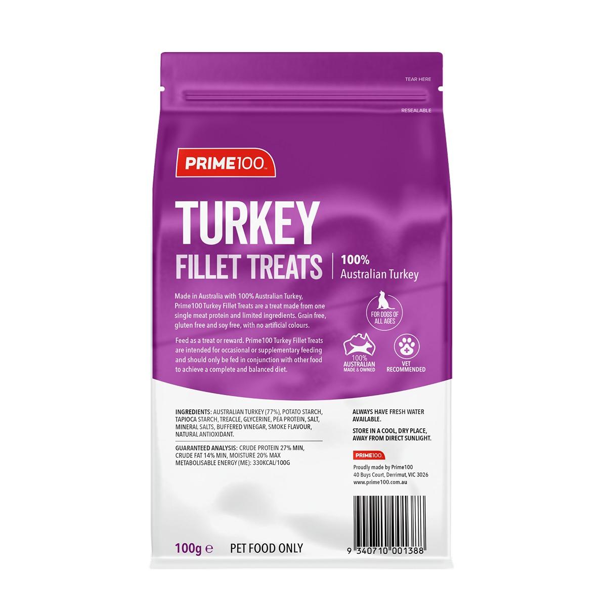 Prime100 Turkey Fillet Dog Treats 100G
