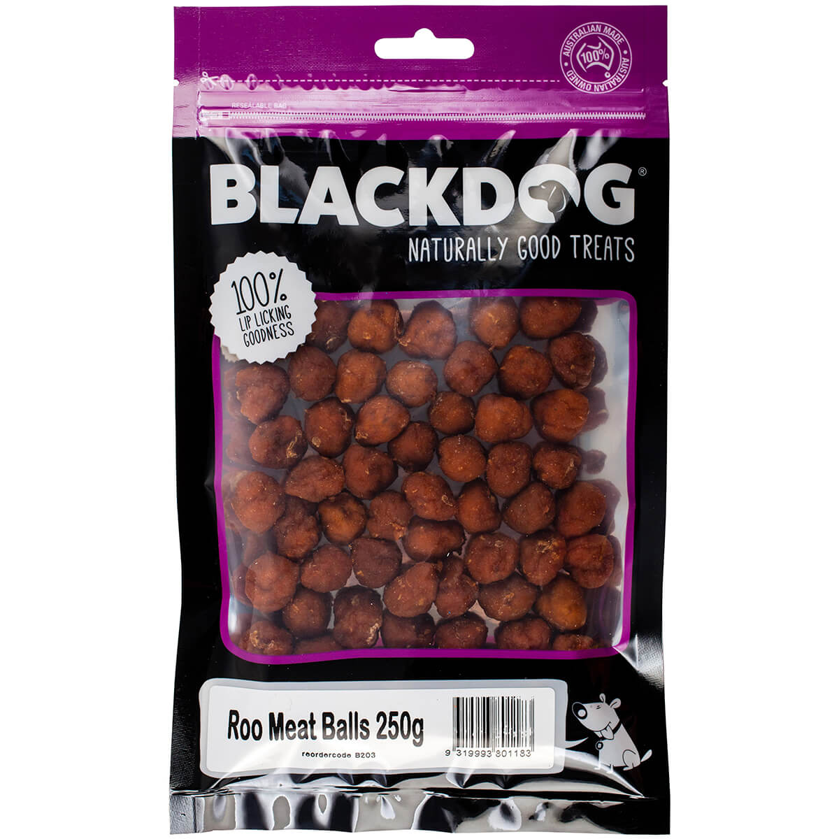 Blackdog Roo Meat Balls Dog Treats 250g