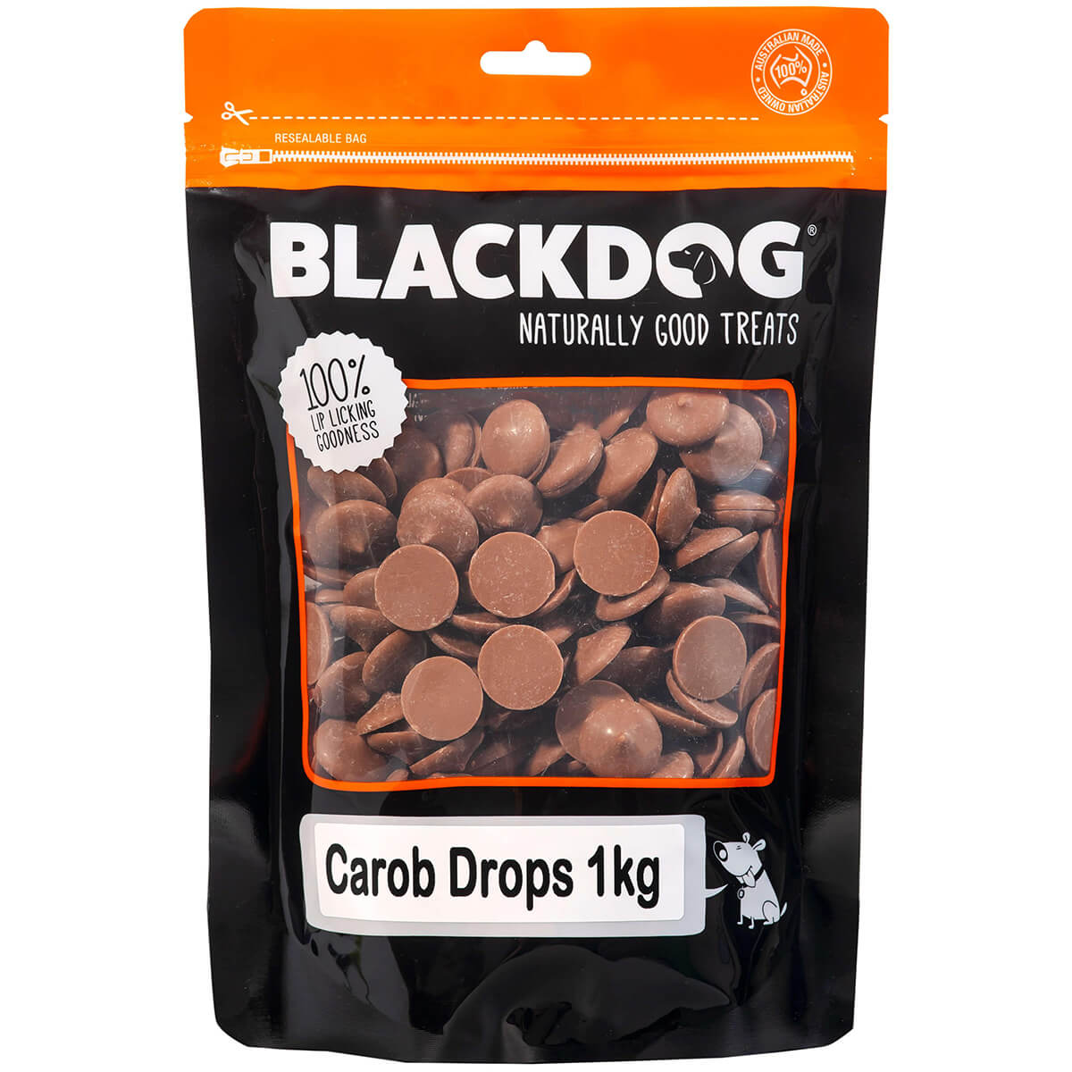 Black Dog Carob Buttons Dog Treats 1Kg