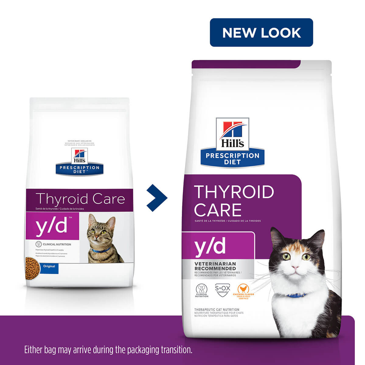 Hill's Prescription Diet Y/D Thyroid Care Dry Cat Food 1.8kg