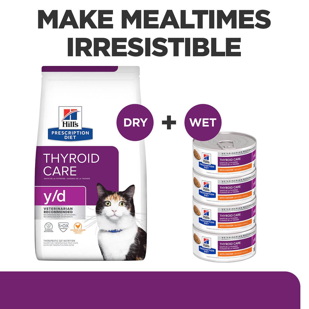 Hill's Prescription Diet Y/D Thyroid Care Wet Cat Food 156G