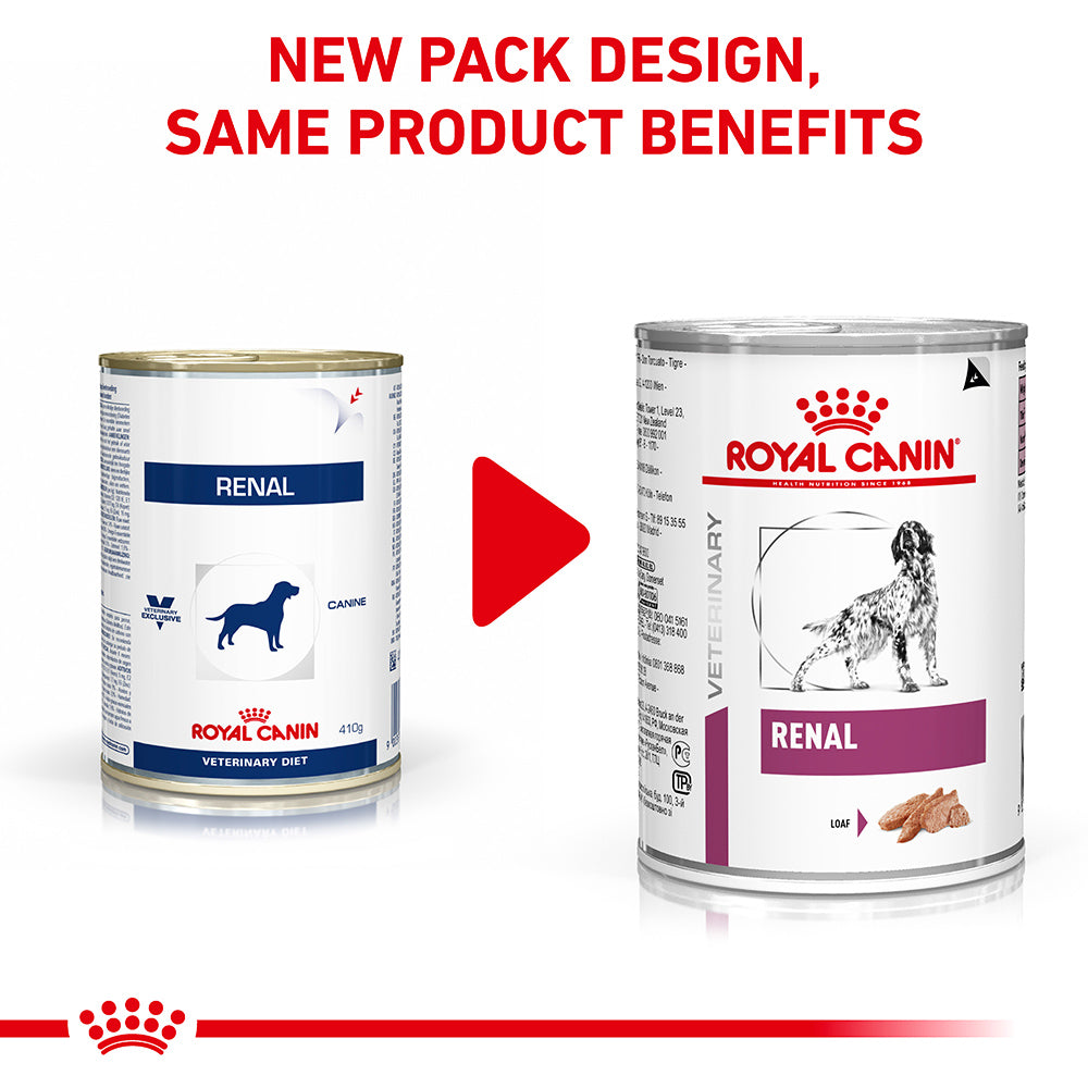 ROYAL CANIN VETERINARY DIET Renal Adult Wet Dog Food Cans 410G